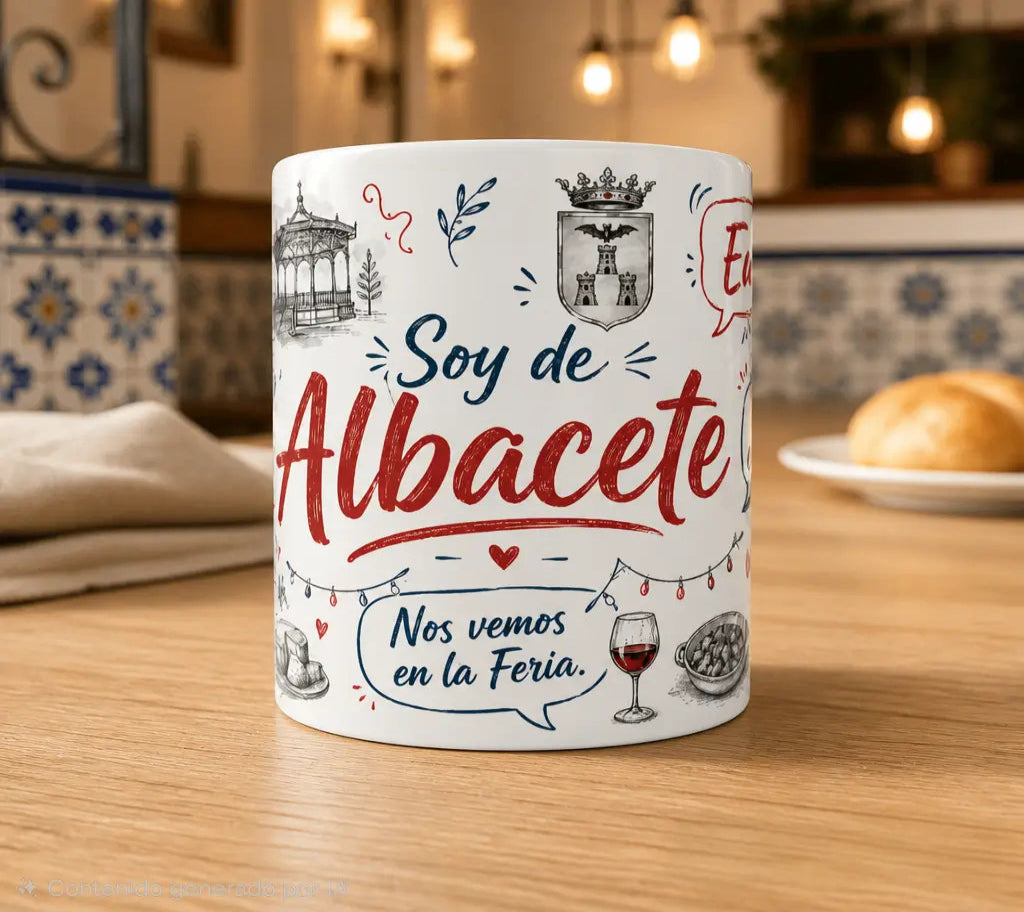 Primer plano del detalle ilustrado en la taza &