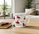 Taza original para aficionados al fútbol español, ideal como regalo para amantes del deporte.