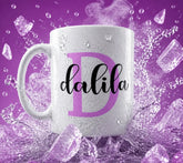 Taza personalizada con la inicial &