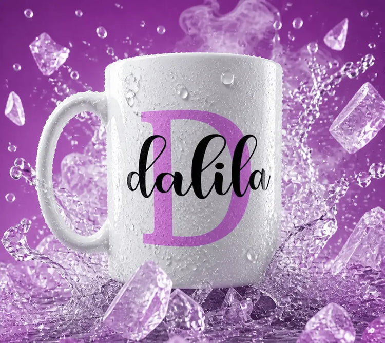 Taza personalizada con la inicial &